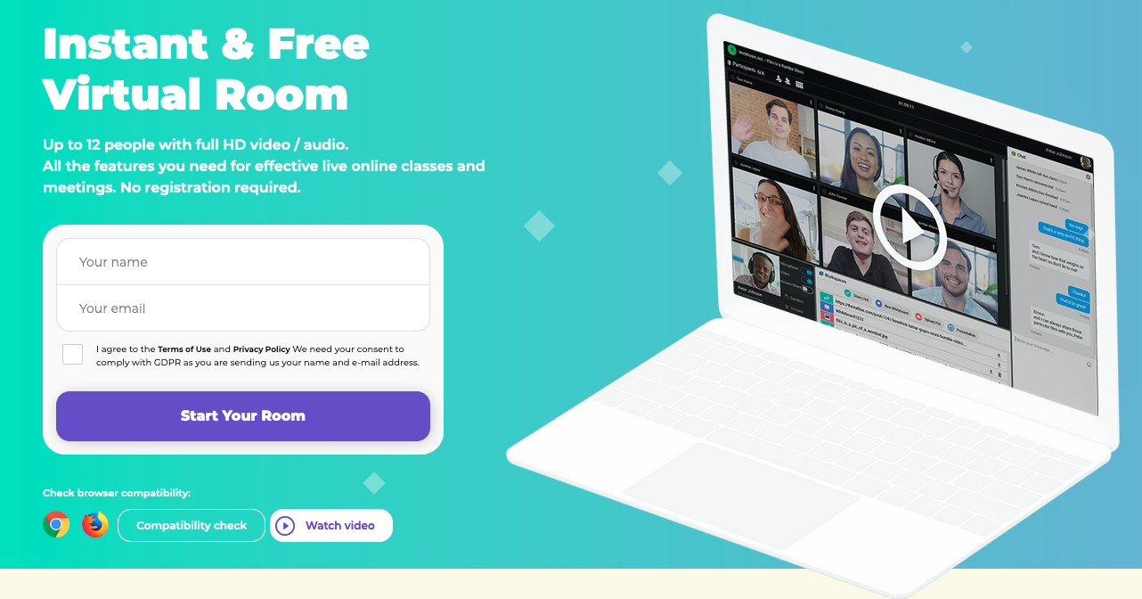 WebRoom free alternative to Zoom