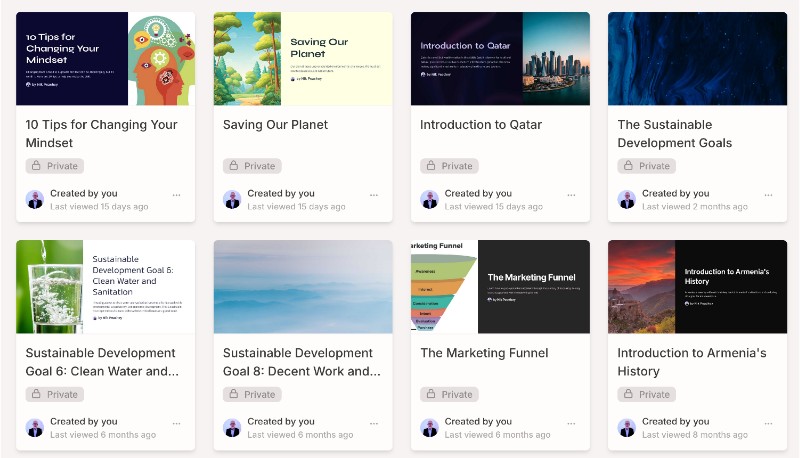 Gamma for creating EFL presentations