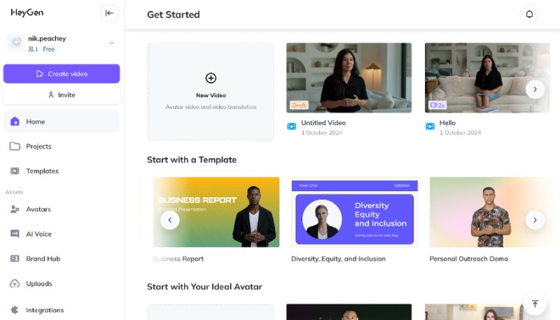 HeyGen for creating EFL video avatars