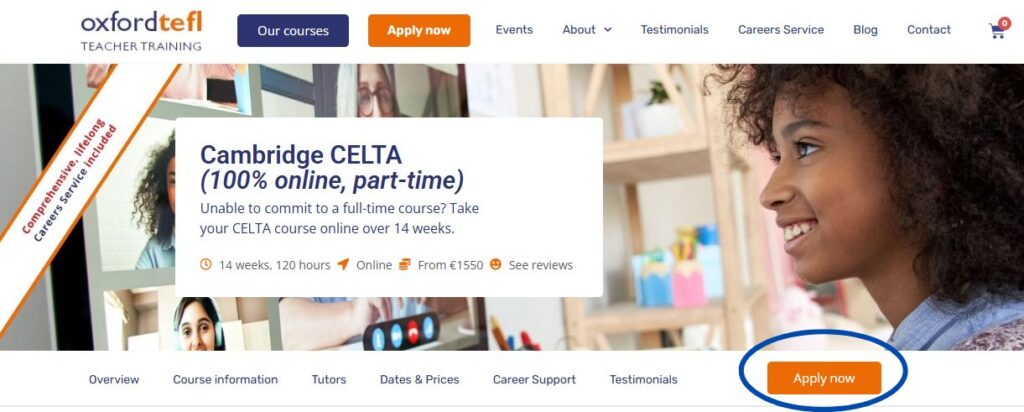 apply for an Oxford TEFl course