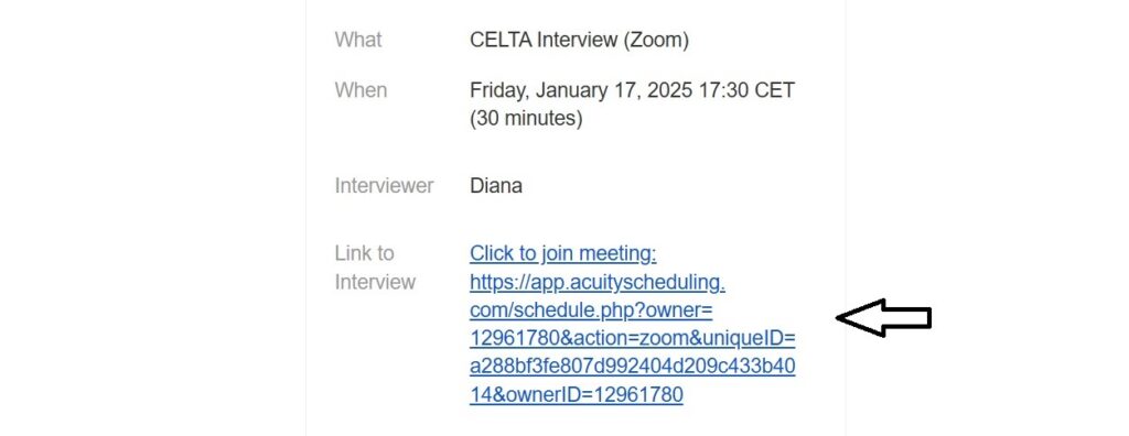 join the meeting for the interview